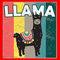 Llama Retro Santa Hat thumb 1