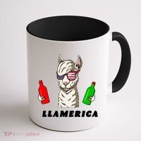 Llamerica Funny USA Coffee Mug thumb 1