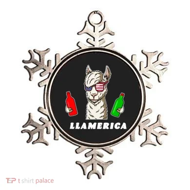 Llamerica Funny USA Ornament
