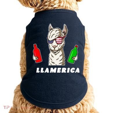 Llamerica Funny USA Doggie Tank