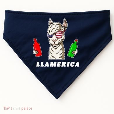 Llamerica Funny USA USA-Made Doggie Bandana