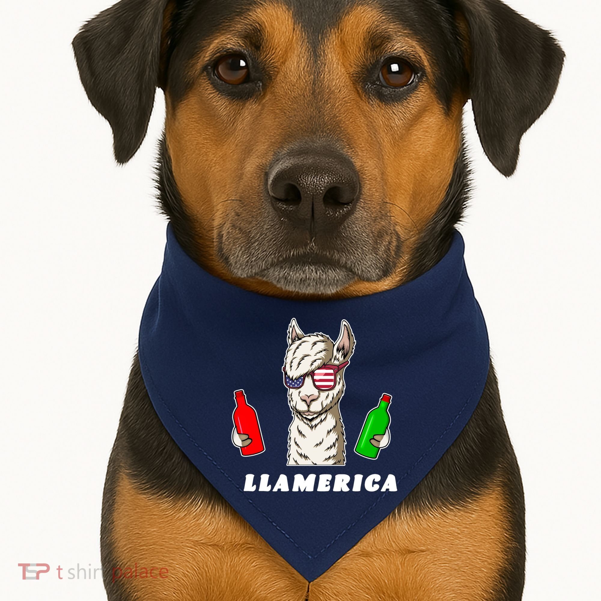 Llamerica Funny USA USA-Made Doggie Bandana
