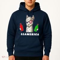 Llamerica Funny USA Hoodie thumb 2