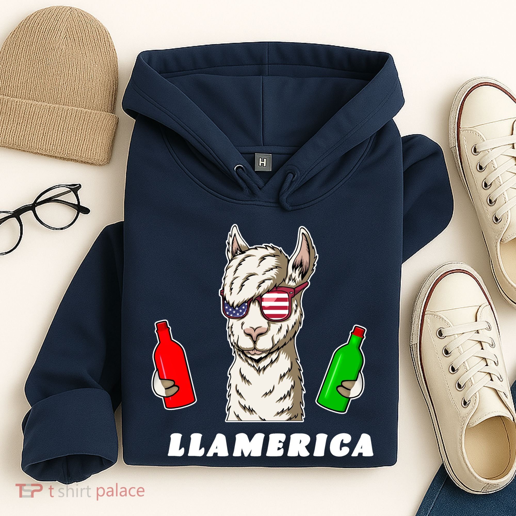 Llamerica Funny USA Hoodie