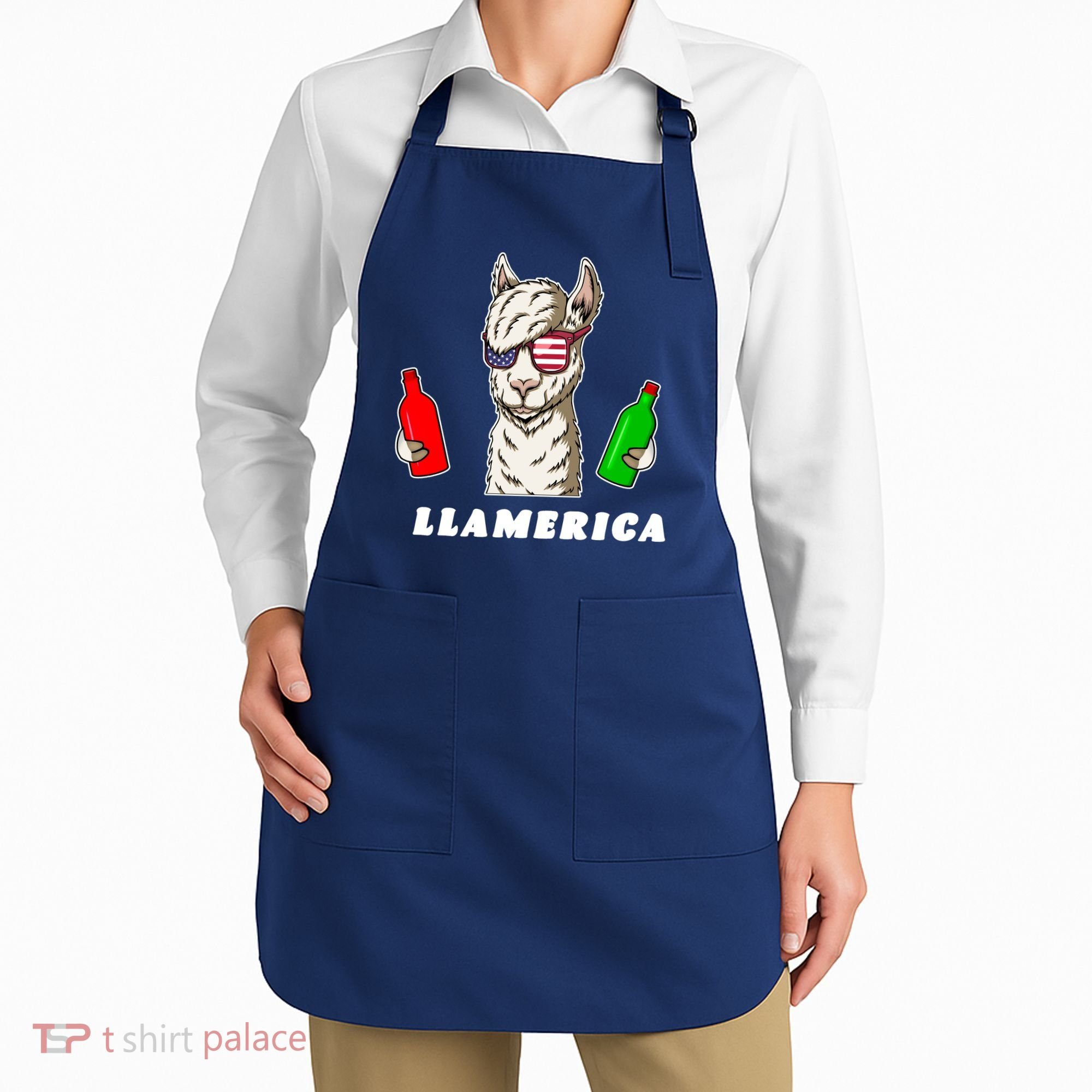 Llamerica Funny USA Apron