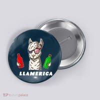 Llamerica Funny USA Button thumb 0