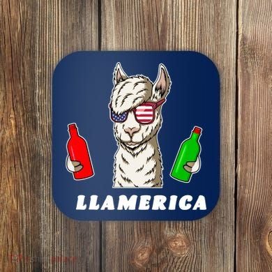 Llamerica Funny USA Coaster