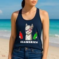 Llamerica Funny USA Women's Tank Top thumb 2