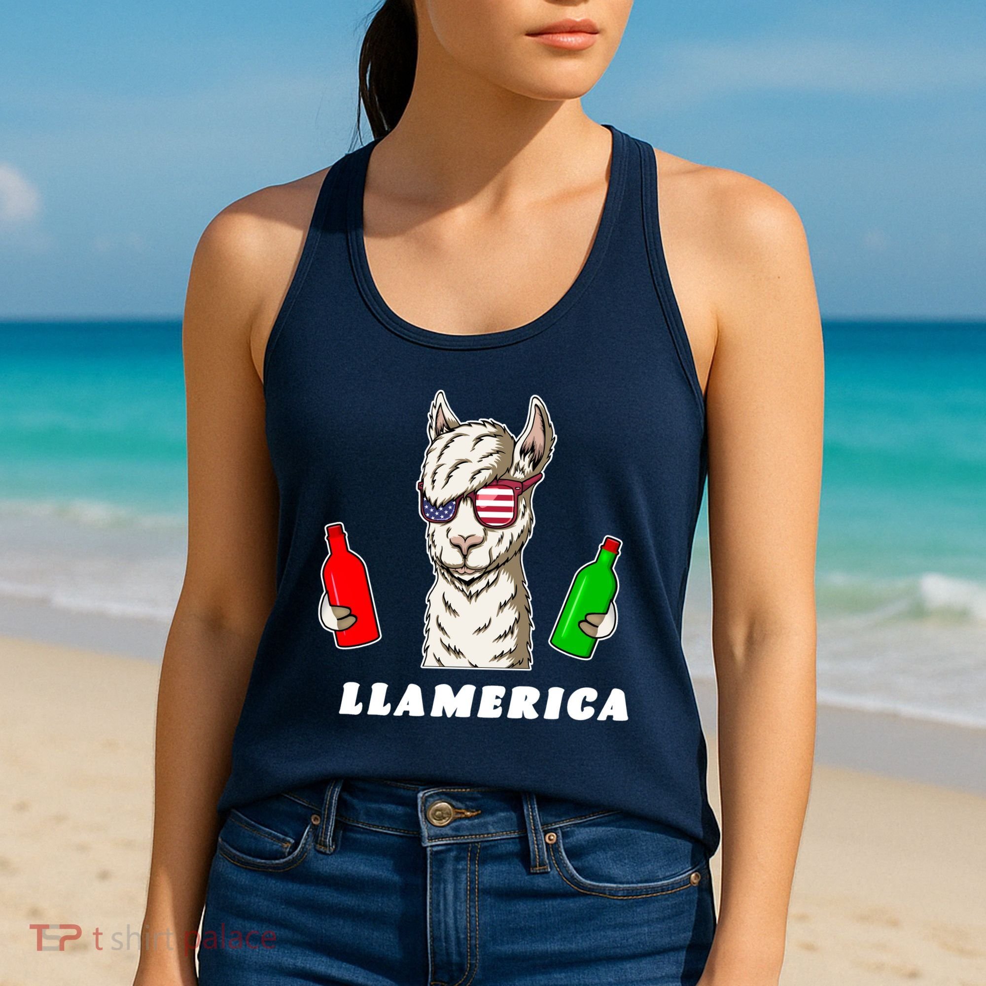 Llamerica Funny USA Women's Tank Top