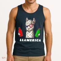 Llamerica Funny USA Tank Top thumb 3