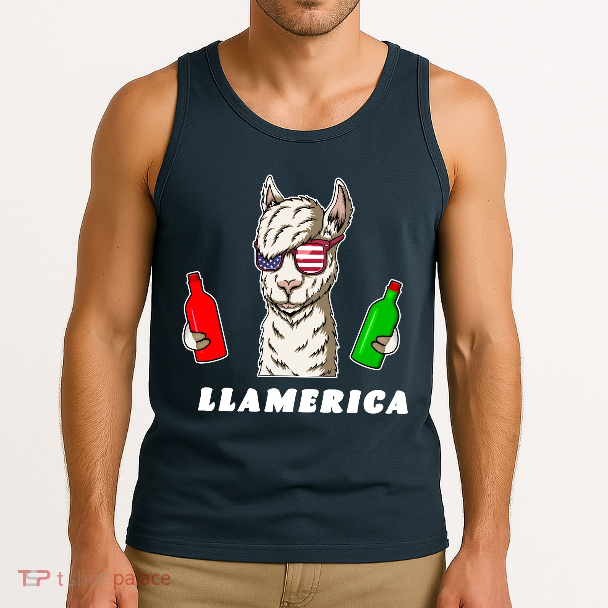 Llamerica Funny USA Tank Top