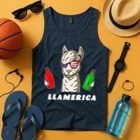 Llamerica Funny USA Tank Top thumb 4