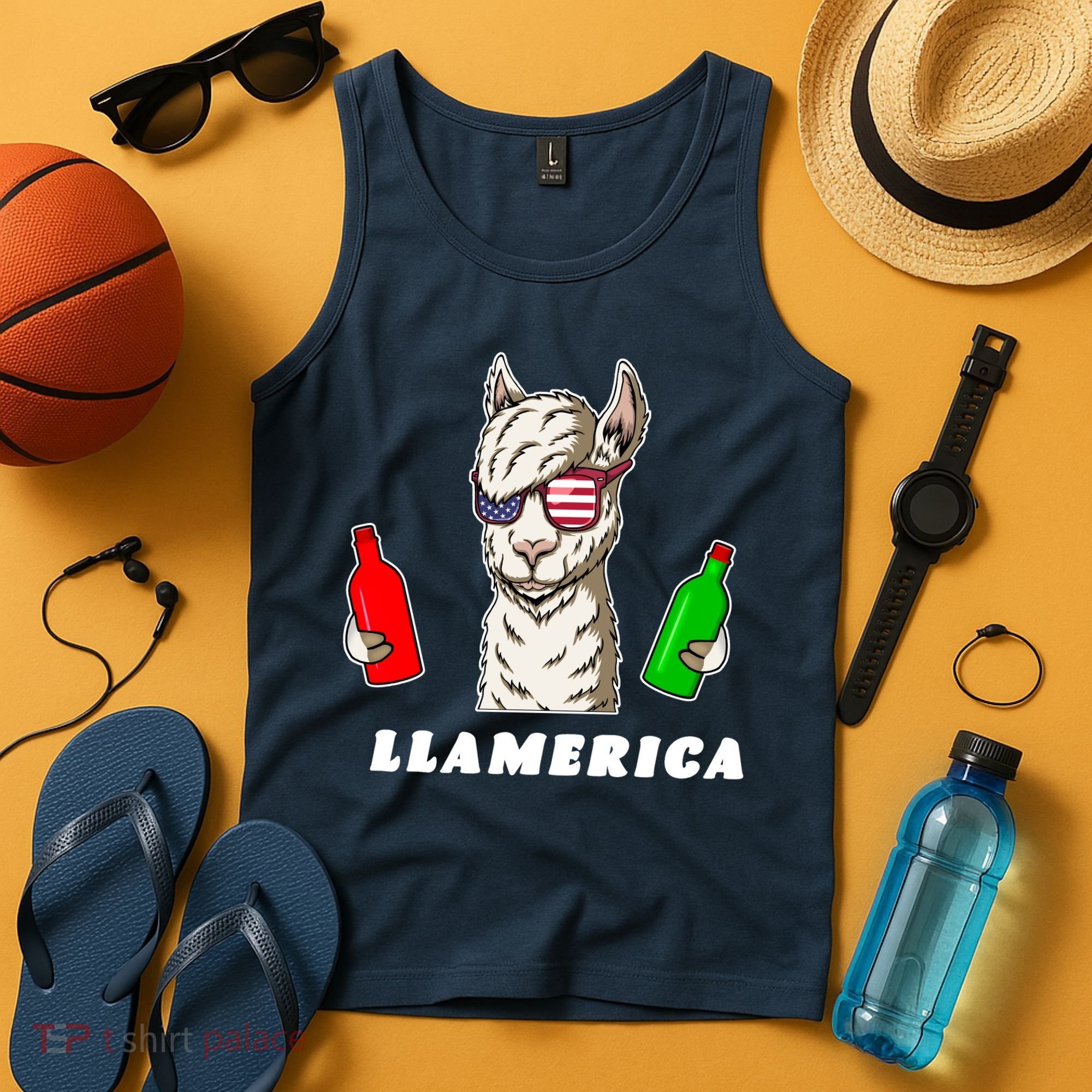 Llamerica Funny USA Tank Top