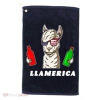 Llamerica Funny USA Golf Towel thumb 0