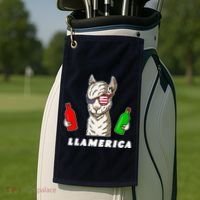 Llamerica Funny USA Golf Towel thumb 2