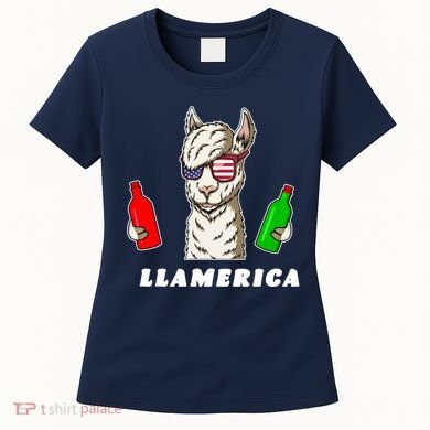 Llamerica Funny USA Women's T-Shirt