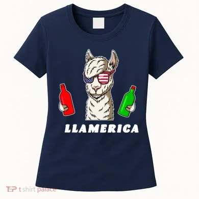Llamerica Funny USA Women's T-Shirt