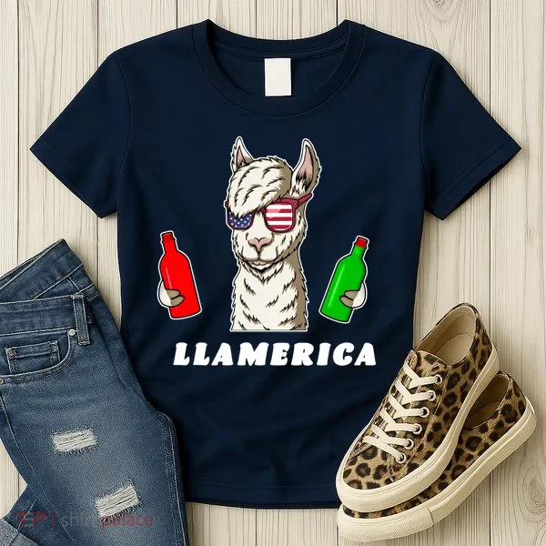 Llamerica Funny USA Women's T-Shirt