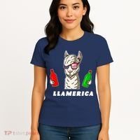 Llamerica Funny USA Women's T-Shirt thumb 4