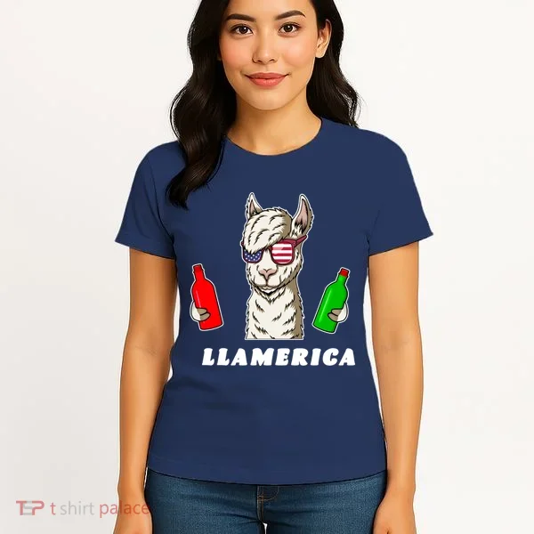 Llamerica Funny USA Women's T-Shirt