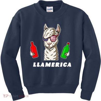 Llamerica Funny USA Kids Sweatshirt
