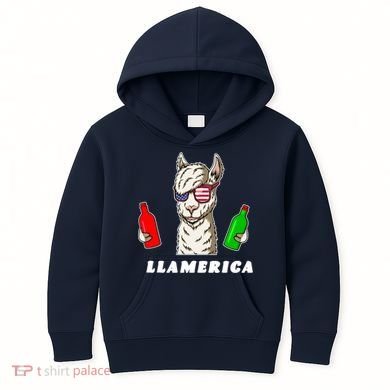 Llamerica Funny USA Kids Hoodie