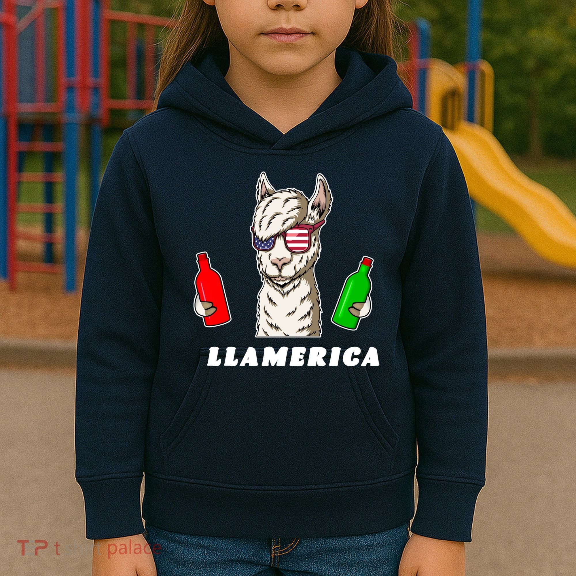 Llamerica Funny USA Kids Hoodie