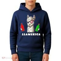 Llamerica Funny USA Kids Hoodie thumb 4