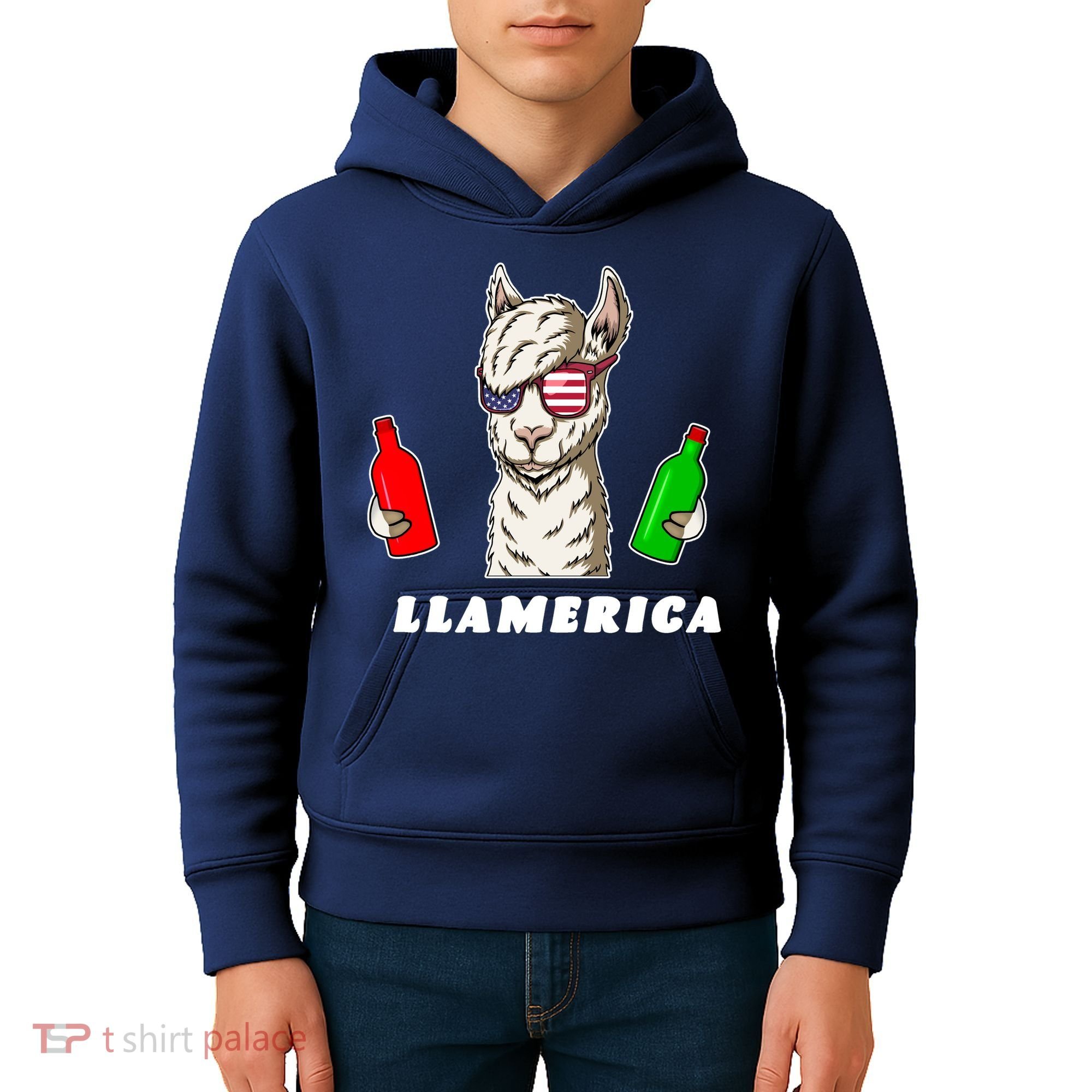 Llamerica Funny USA Kids Hoodie