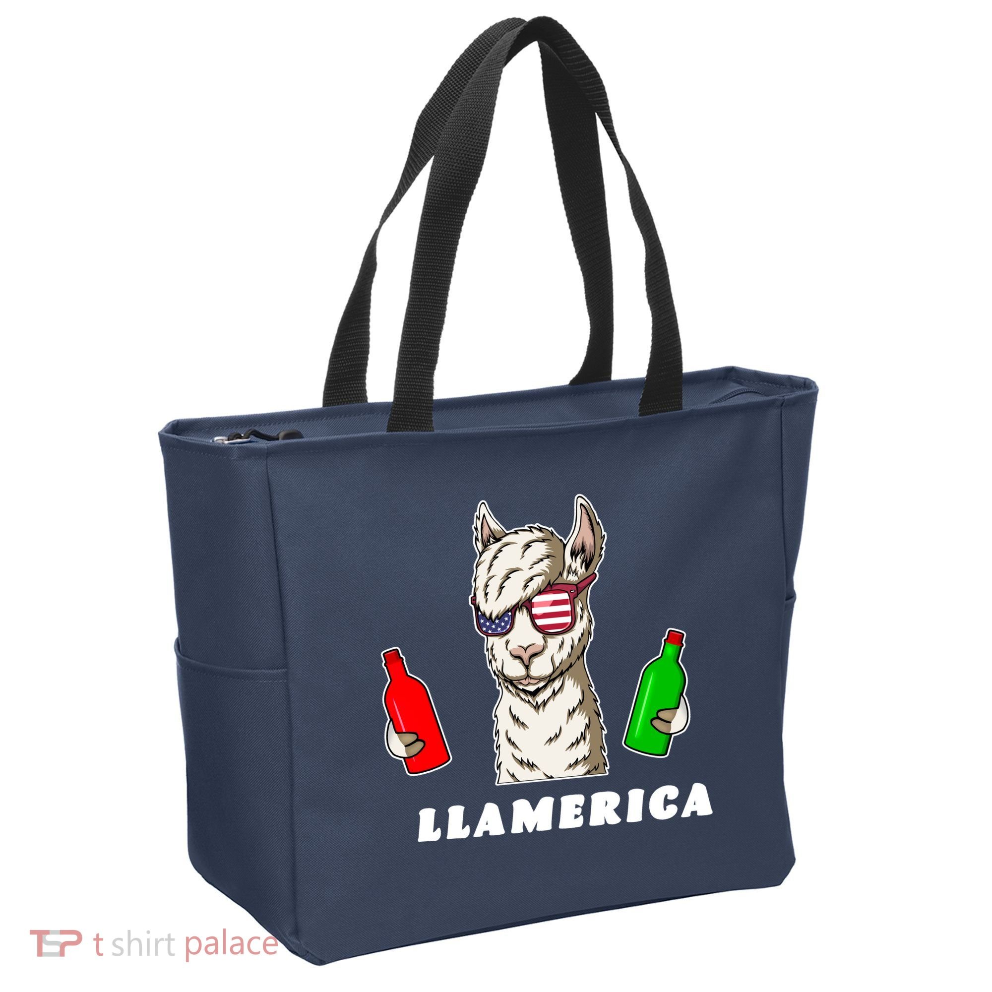 Llamerica Funny USA Tote Bag