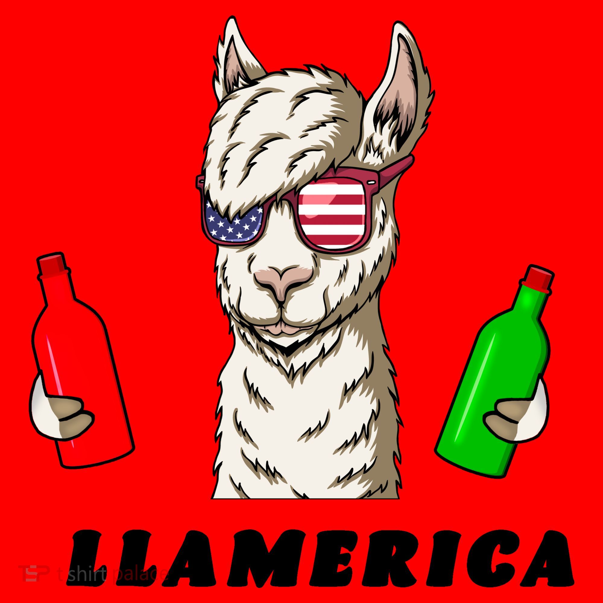 Llamerica Funny USA Santa Hat