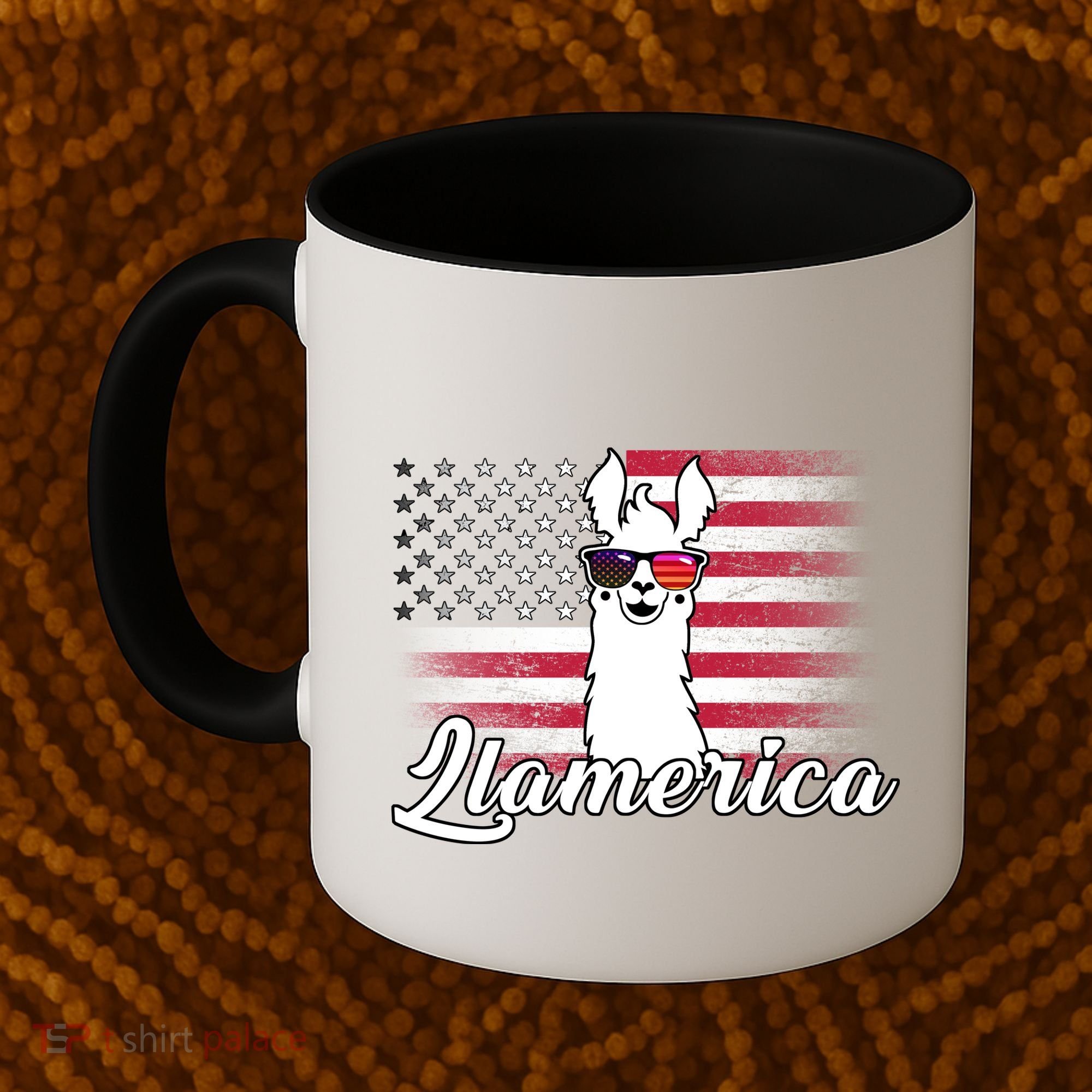 Llamerica Merica Flag Coffee Mug