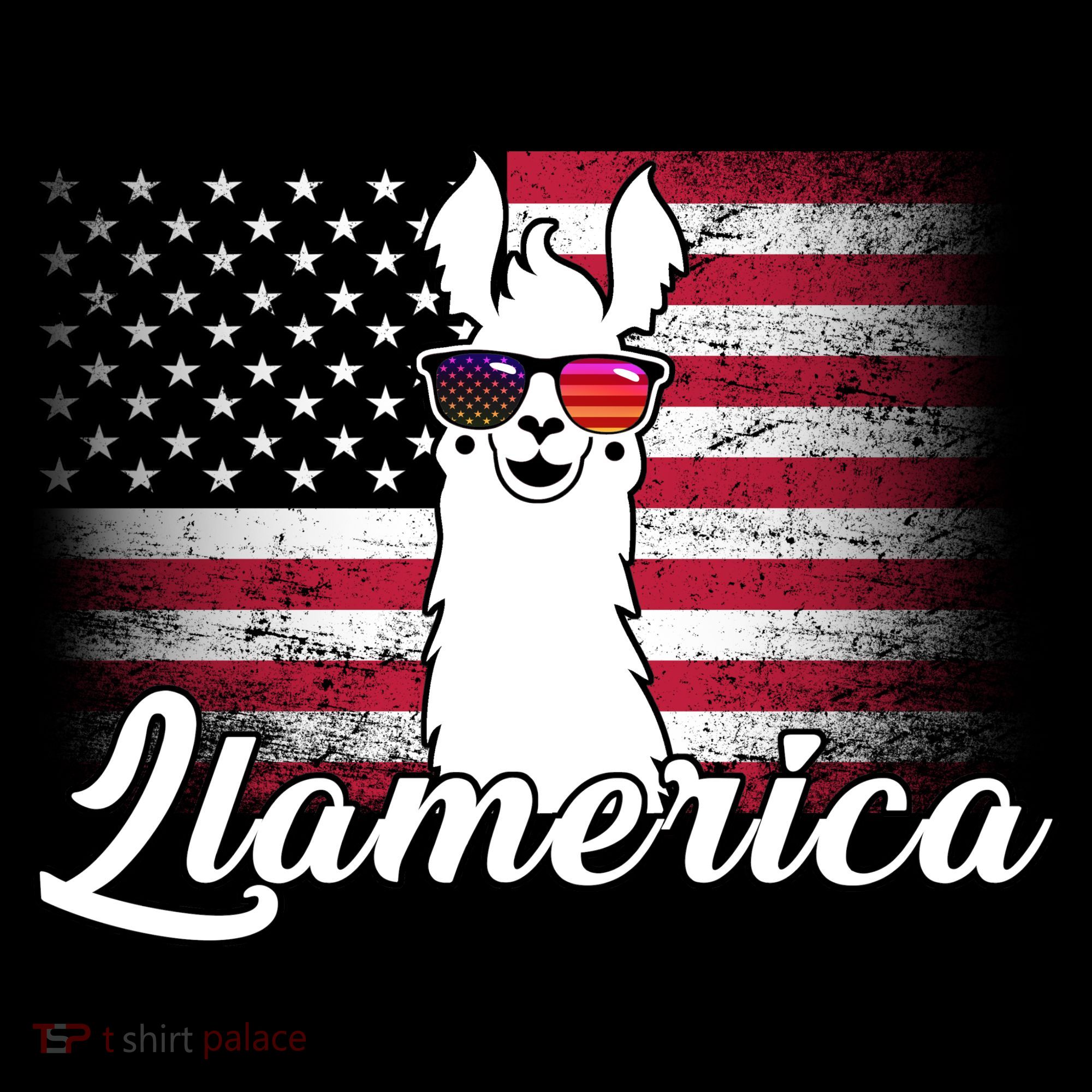 Llamerica Merica Flag Ornament
