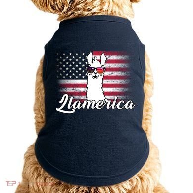 Llamerica Merica Flag Doggie Tank