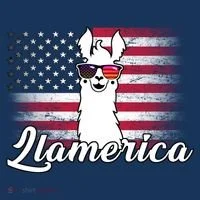 Llamerica Merica Flag Doggie Tank thumb 4