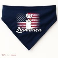 Llamerica Merica Flag USA-Made Doggie Bandana thumb 0