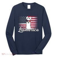 Llamerica Merica Flag Long Sleeve Shirt thumb 0