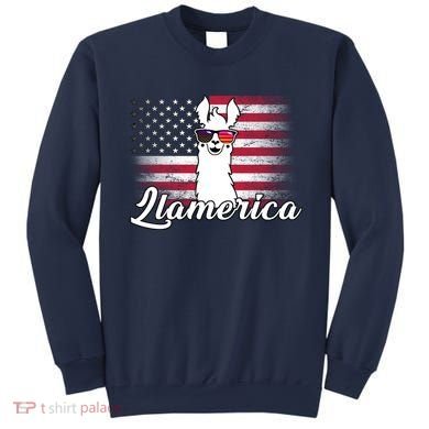 Llamerica Merica Flag Sweatshirt