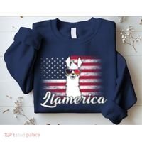 Llamerica Merica Flag Sweatshirt thumb 2