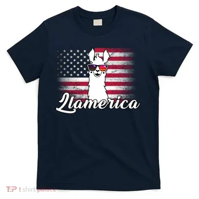Llamerica Merica Flag T-Shirt