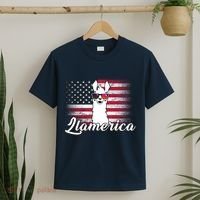Llamerica Merica Flag T-Shirt thumb 2