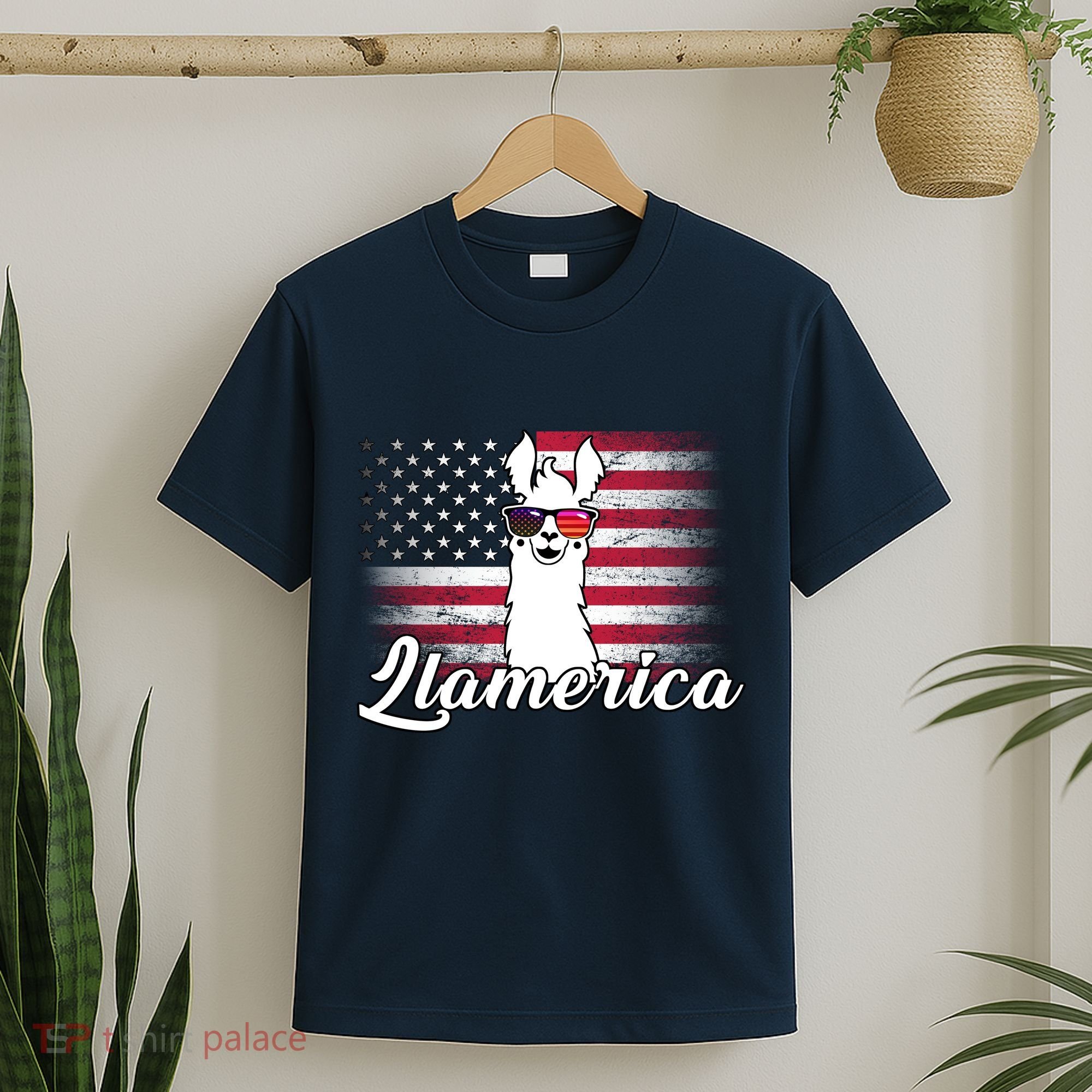 Llamerica Merica Flag T-Shirt
