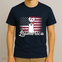 Llamerica Merica Flag T-Shirt thumb 3