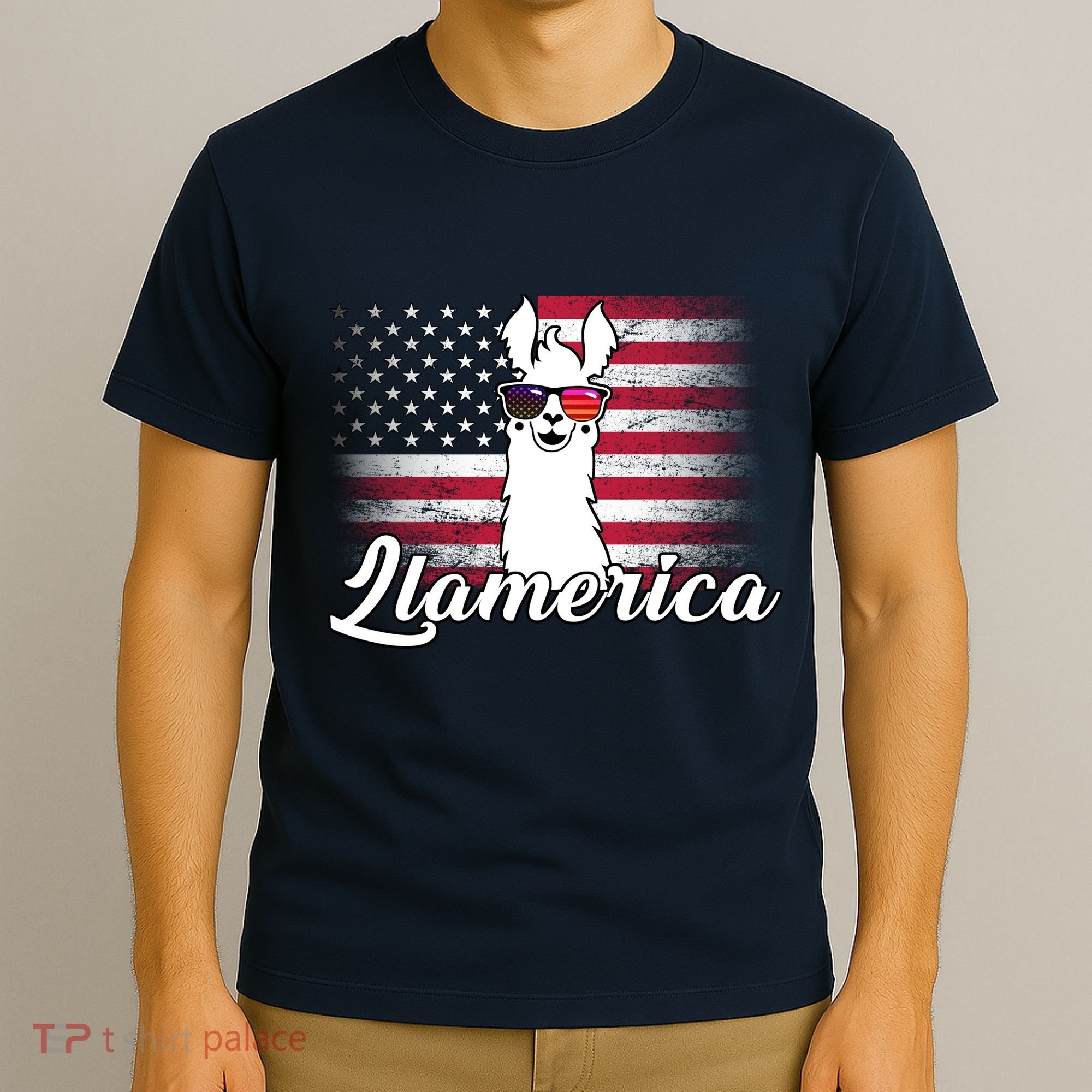 Llamerica Merica Flag T-Shirt