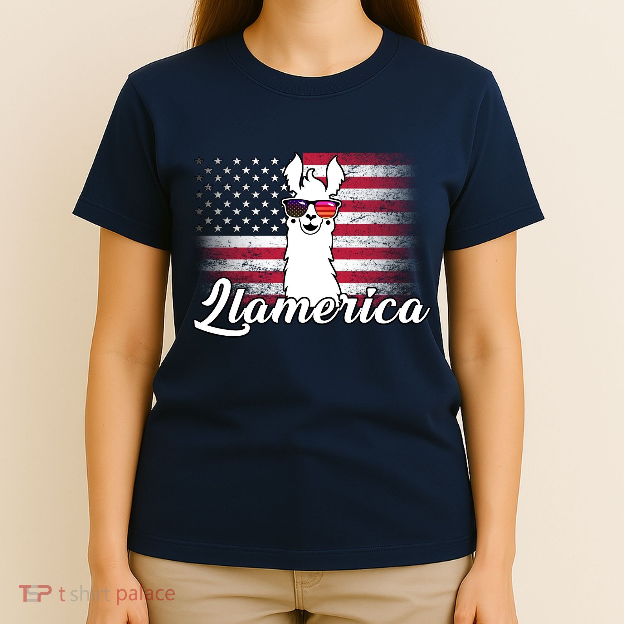 Llamerica Merica Flag T-Shirt