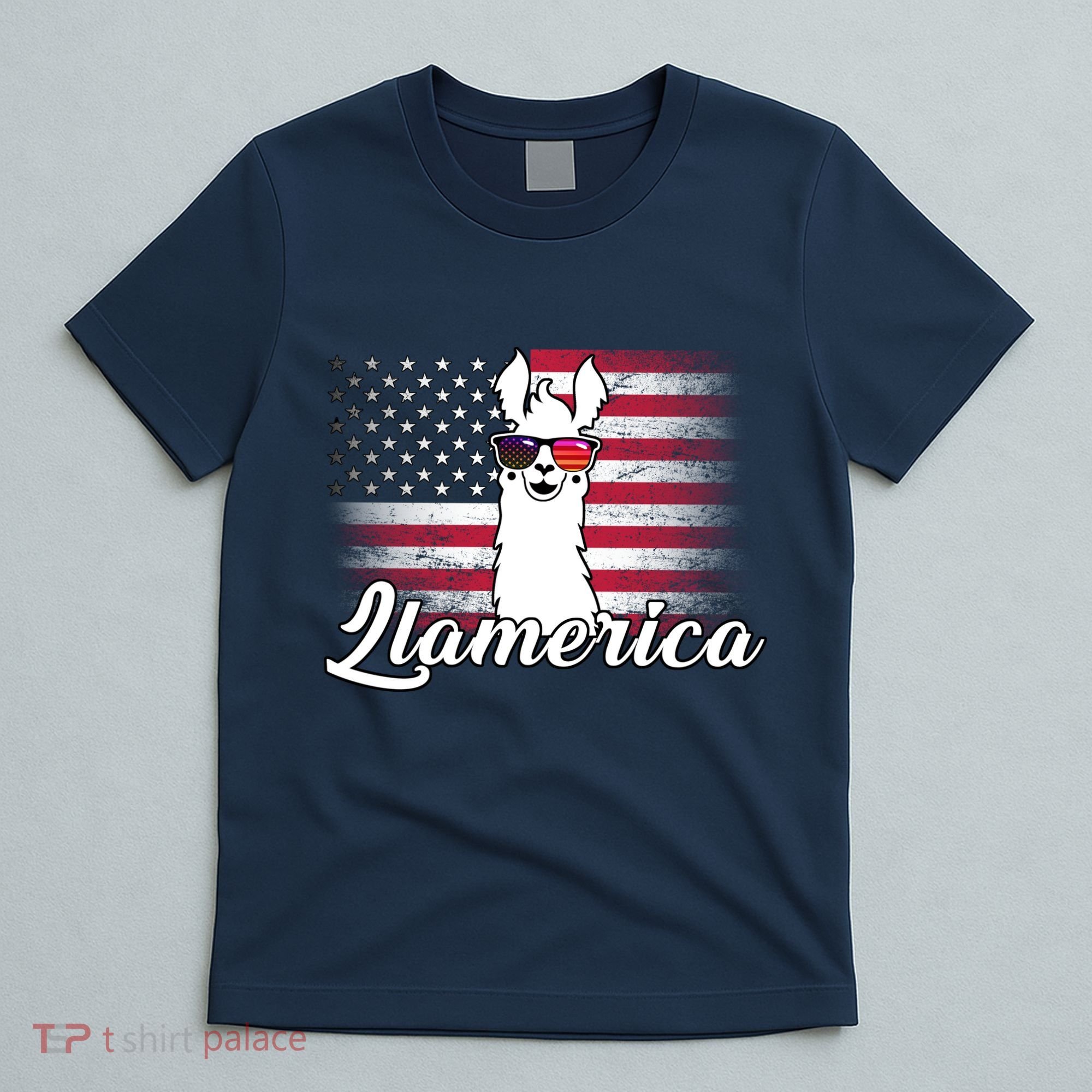 Llamerica Merica Flag T-Shirt