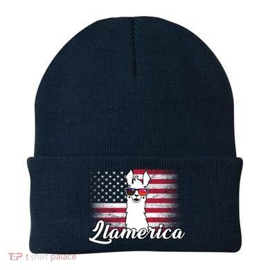 Llamerica Merica Flag Beanie