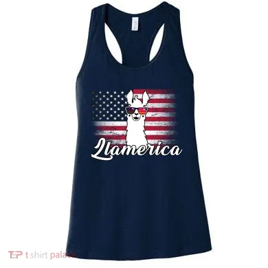 Llamerica Merica Flag Women's Tank Top