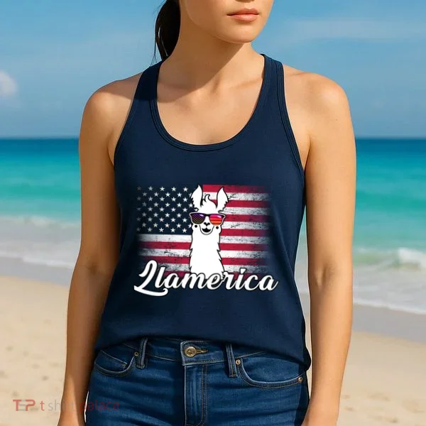 Llamerica Merica Flag Women's Tank Top