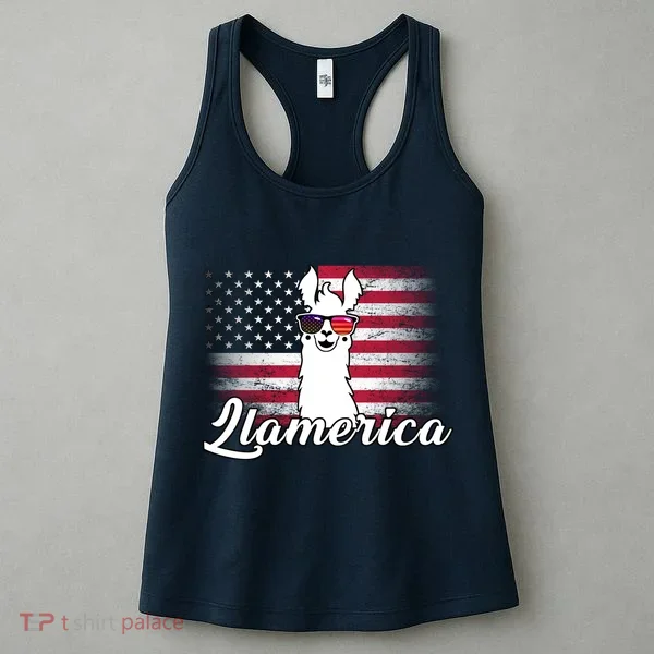 Llamerica Merica Flag Women's Tank Top